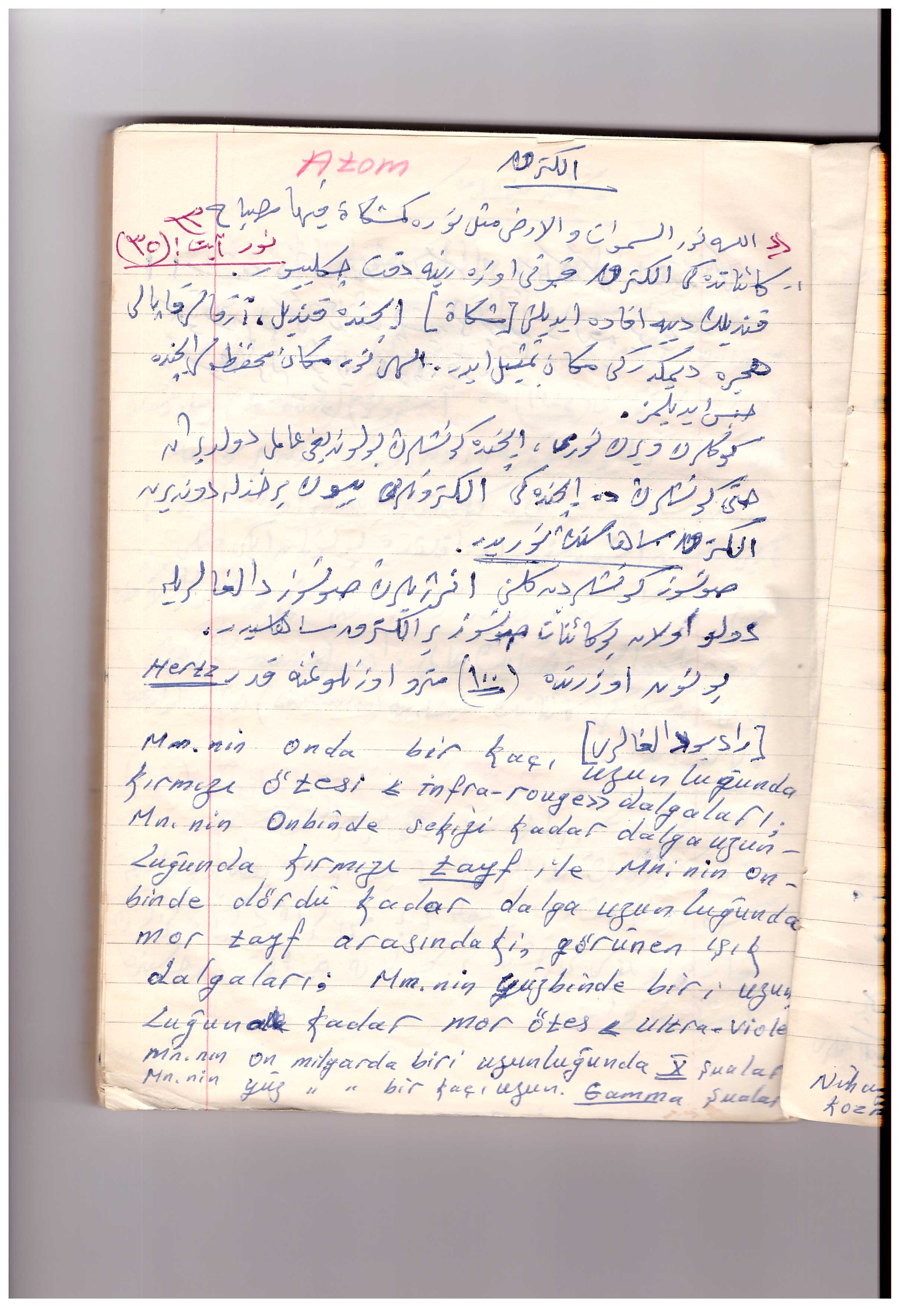 Hocamızın not defteri